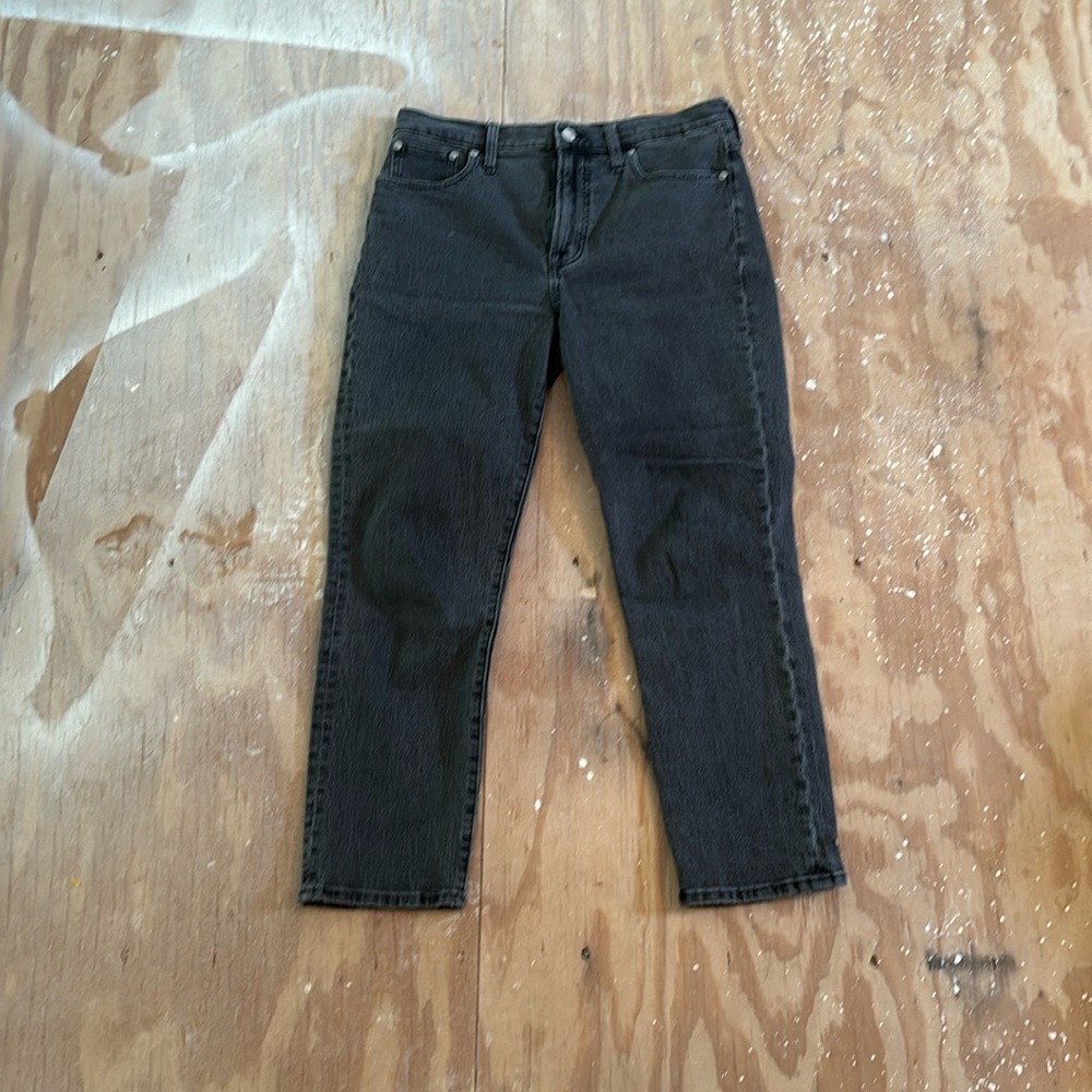 Black straight leg jeans from madewell